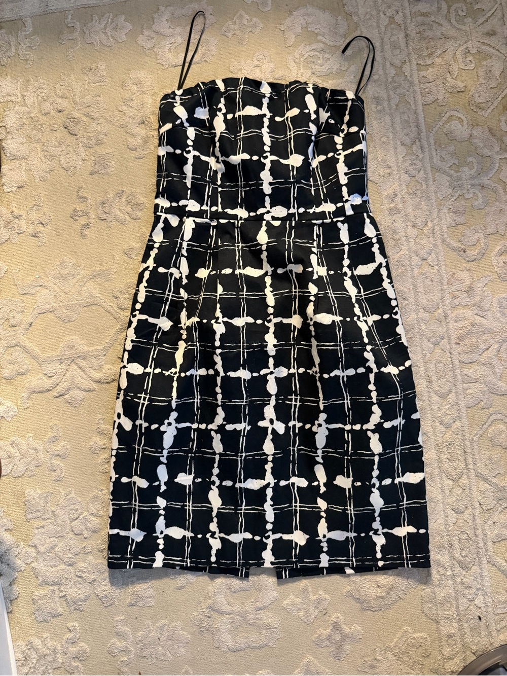 Express Black and White Strapless Dress